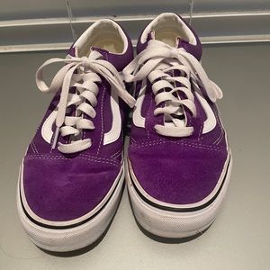 Purple suede Vans, worn twice!